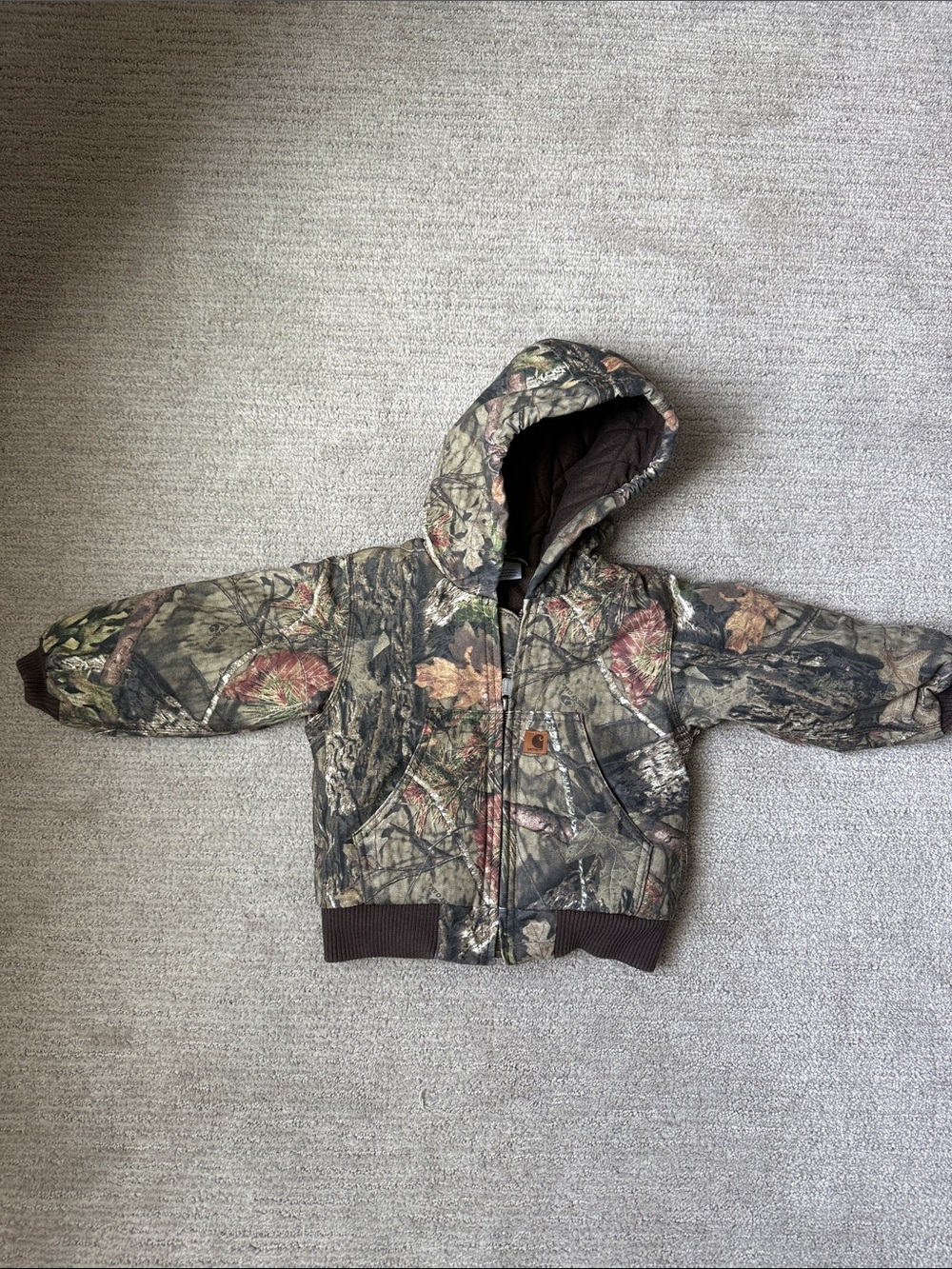 Carhartt Kids Camouflage Hooded Jacket - Brown/Green